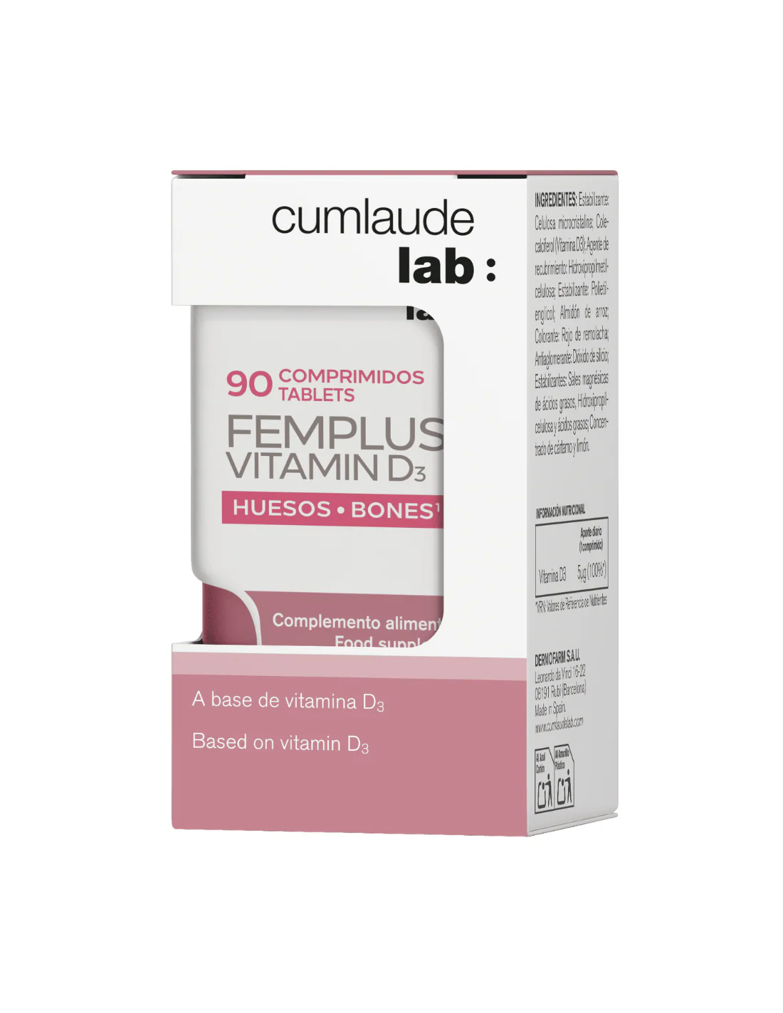 Cumlaude Lab Femplus Vitamina D3 90 comprimidos - Image 2