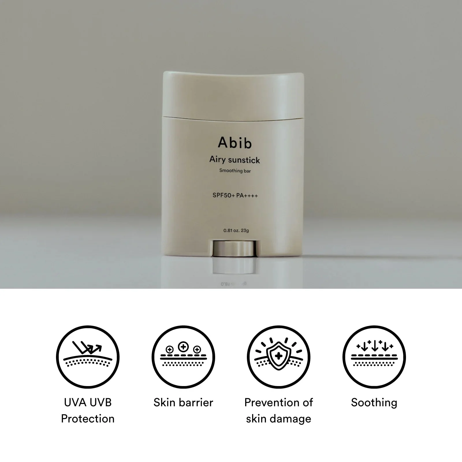 Abib Airy sunstick smoothing bar SPF 50+ 23 g
