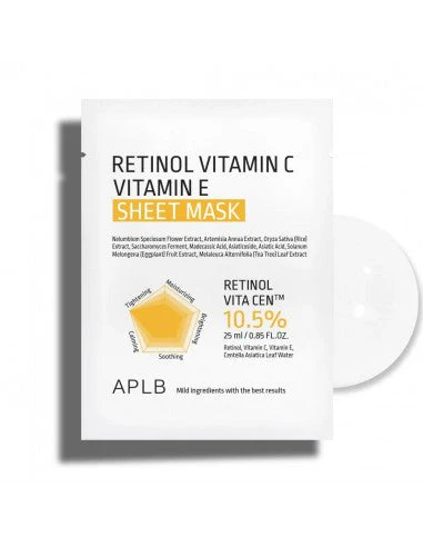 APLB Retinol vitamin C vitamin E sheet mask 25 ml