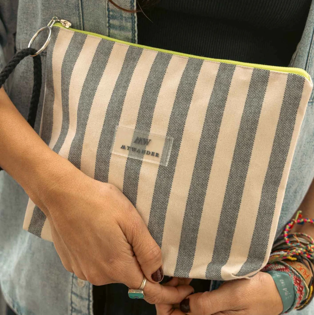 Mywander Grey Stripes neceser de mujer - Image 2
