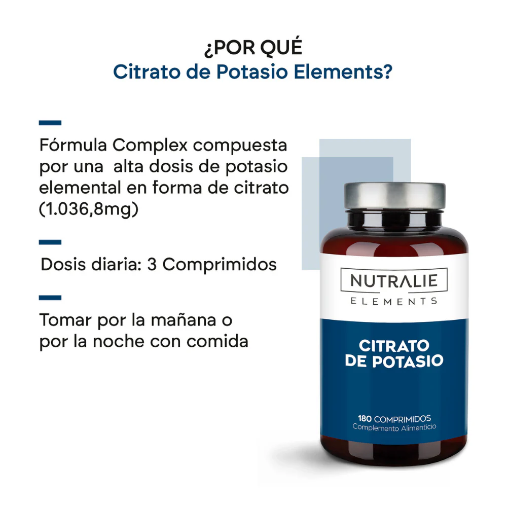 Nutralie Citrato de Potasio 2880 mg Músculos 180 Comprimidos - Image 3