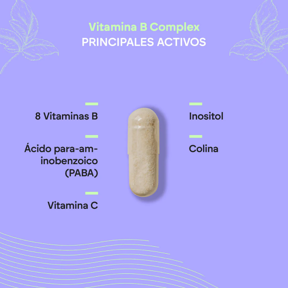 Nutralie Vitamina B Complex + Vit C + Colina + Inositol + PABA 90 cápsulas - Image 4