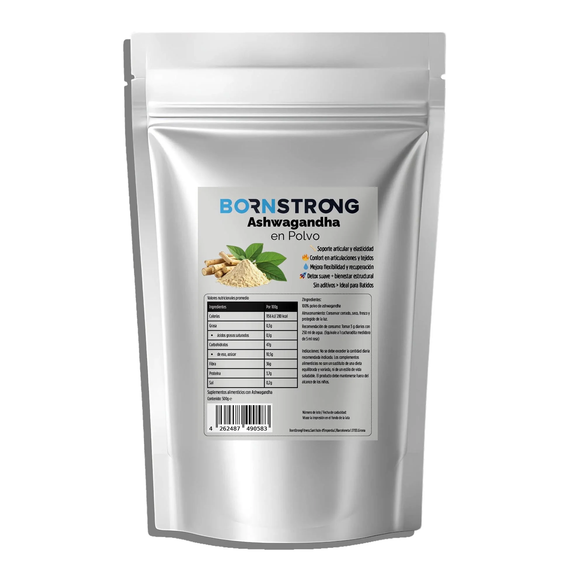 Bornstrong Ashwagandha en polvo 500 g