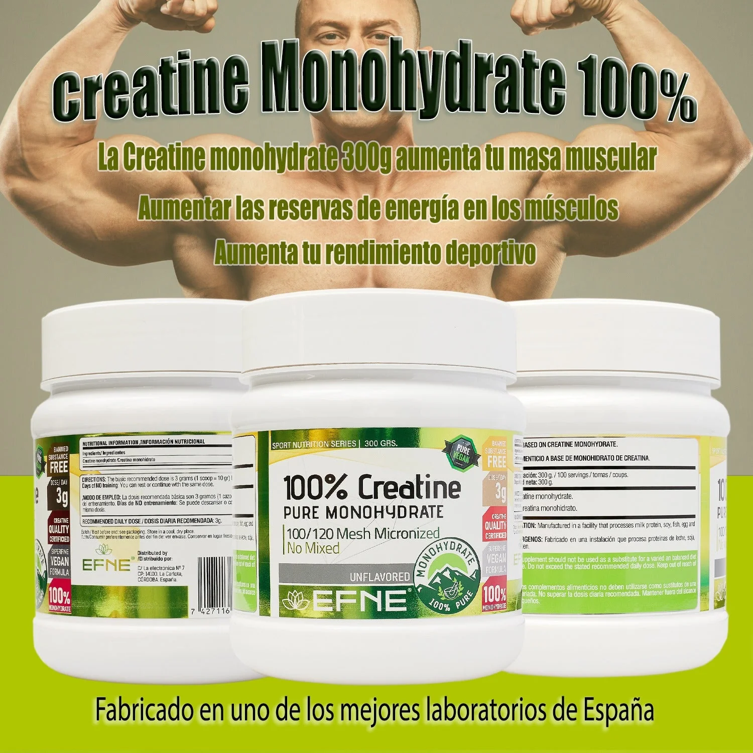 Efne Creatina monohidrato 300 g - Image 2