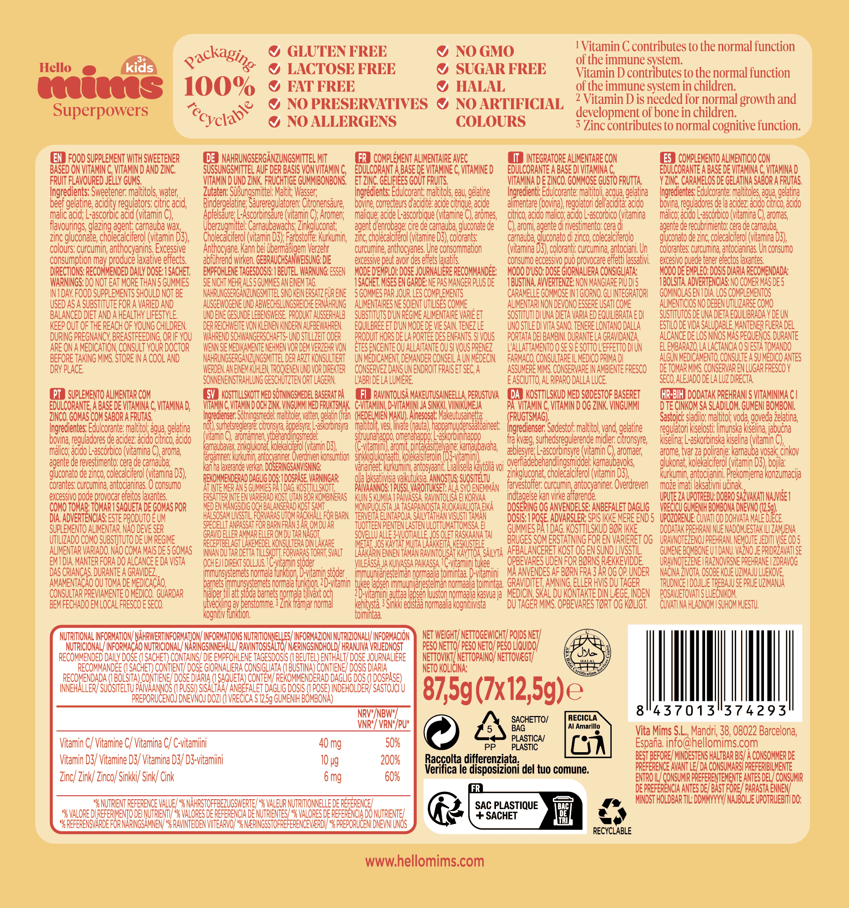 Hello Mims Immune Support Kids 87,5 g - Image 6