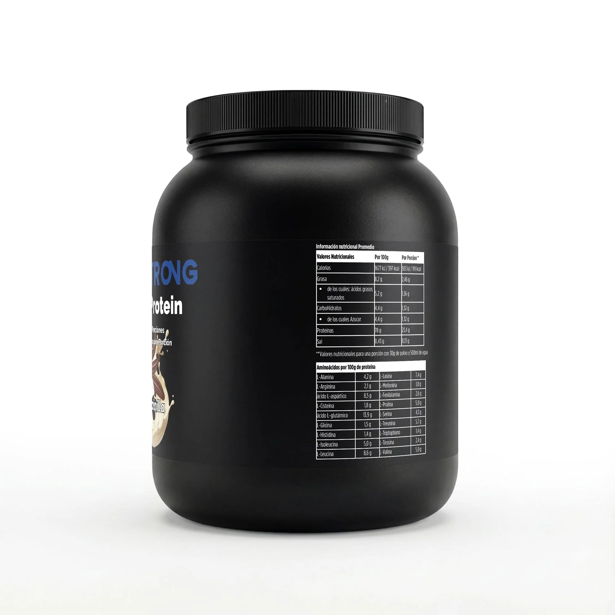 Bornstrong Whey protein vainilla 1000 g - Image 2