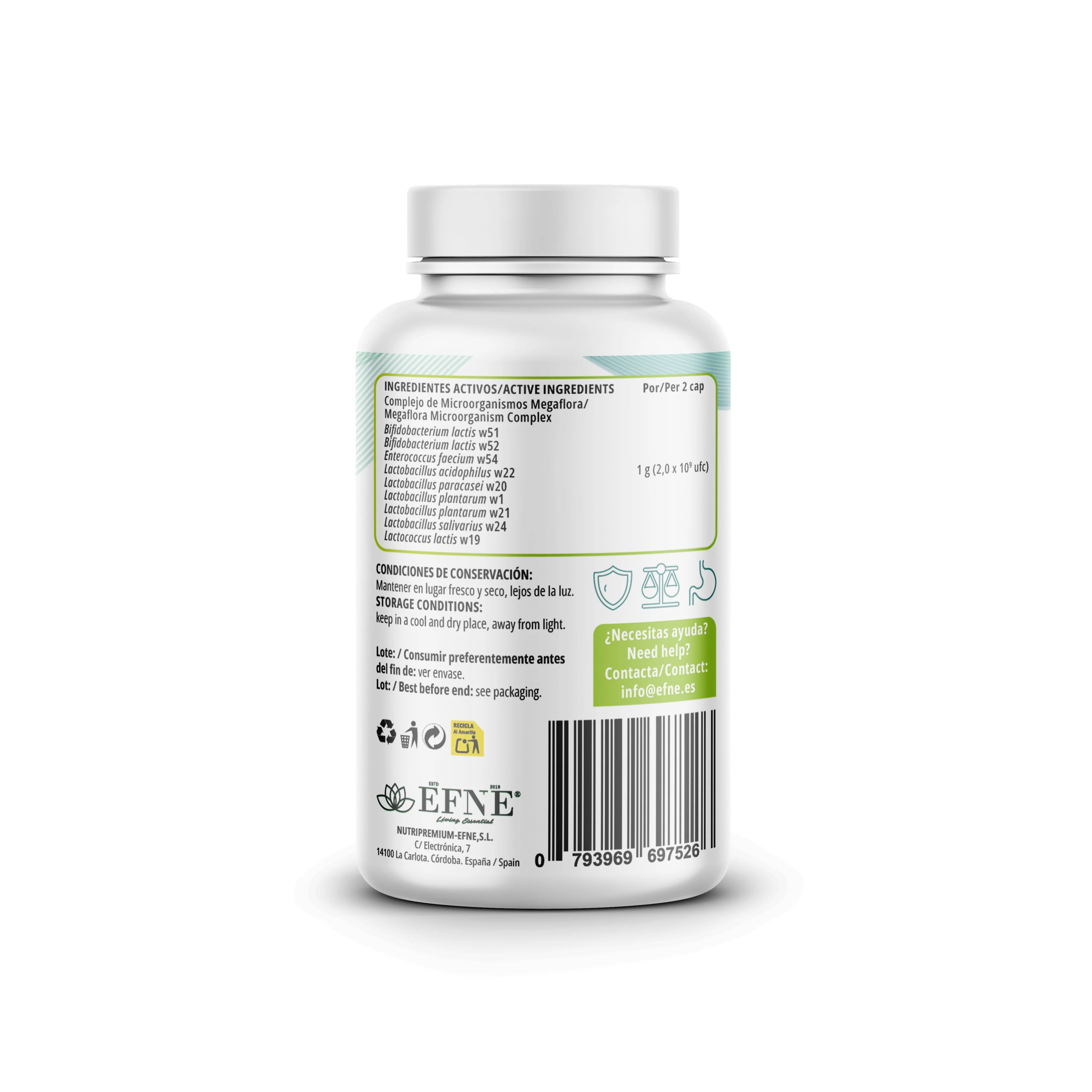 Efne Probióticos alta potencia 60 cápsulas - Image 3