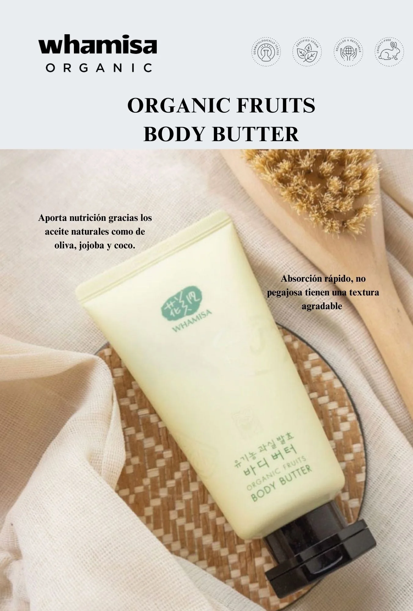Whamisa Organic fruits body butter 100 ml - Image 6