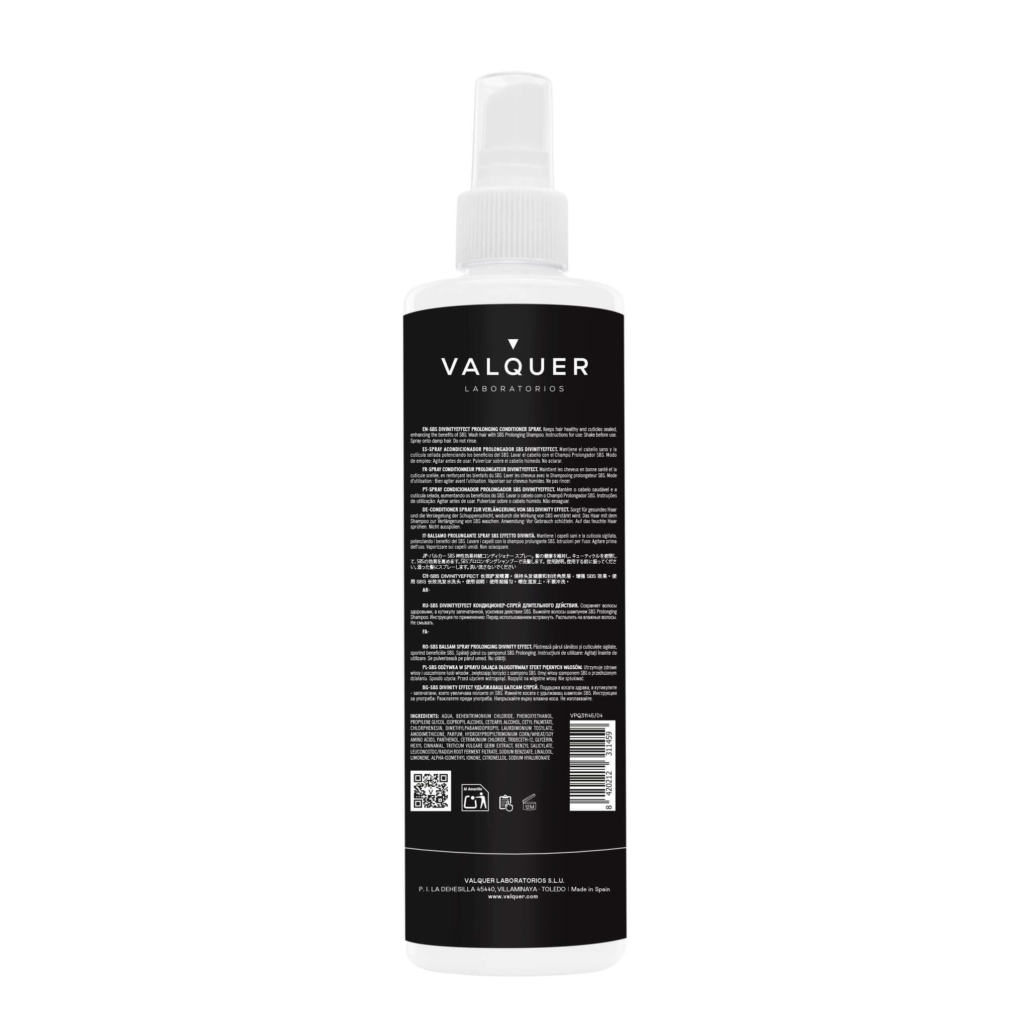 Valquer Spray acondicionador prolongador tratamiento SBS Divinity Effect 300 ml - Image 6