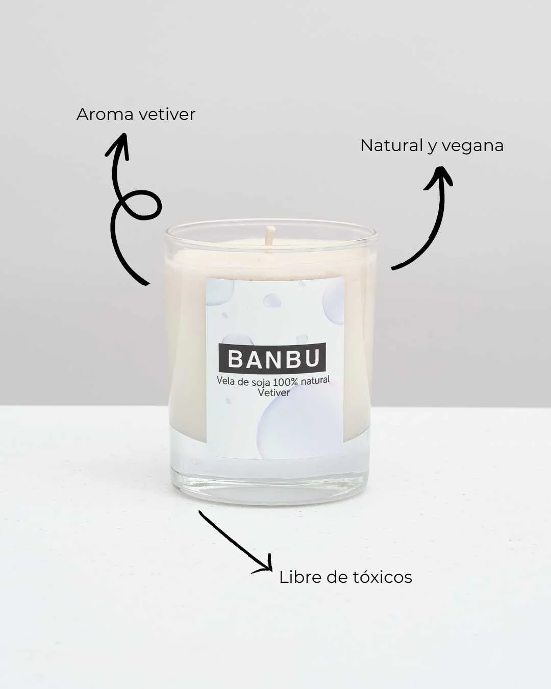 Banbu Vela de Soja Vetiver - Image 3